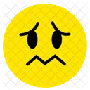 Inquietude Smiley Emotion Icon