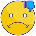 Insatisfeito Negativo Cara Icon
