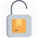 Unsecure Parcel Lock Logistics Icon