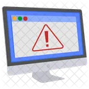 Insecure Website Website Monitor Icon