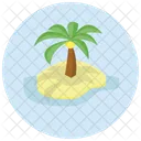 Insel Strand Palme Symbol