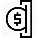 Inserer Une Piece De Monnaie Un Guichet Automatique Une Piece De Monnaie Icône
