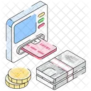 Insert Card Atm Withdrawal Icon