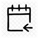 Handdrawn Appicons Calender Backward Icon