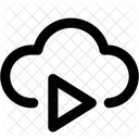 Insert Cloud Video Programming Line Icon