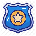 Insigne De Police Forces De Lordre Identification Icon