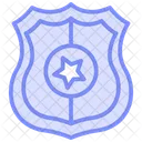 Badge De Securite Icone Ligne Duotone Icône