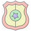 Badge De Securite Icone De Couleur Lineaire Icône