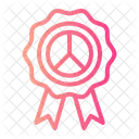 Insignia Paz Hippie Icono