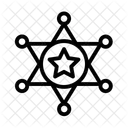 Insignia Estrella Policia Icono