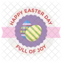 Insignia De Etiqueta De Pascua Insignia De Feliz Pascua Emblema De Pascua Icono