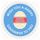 Insignia De Feliz Pascua Emblema De Pascua Logotipo De Pascua Icono