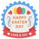 Insignia De Feliz Pascua Emblema De Pascua Logotipo De Pascua Icono