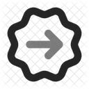 Insignia De Flecha Derecha Flecha Linea Duo Icono