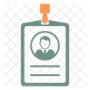 Credencial De Identificacion Oficina Nombre Icono