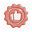 Insignia De Pulgar Hacia Arriba Premio Insignia Icono