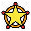 Insignia De Sheriff Agente De La Ley Agente Icono