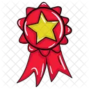 Insignia De Estrella Insignia De Cinta Insignia De Tela Icono