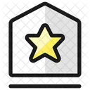 Insignia de premio con forma de estrella  Icono