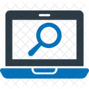 Inspection Laptop Magnifying Icon