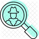 Inspector Telescopio Lupa Icono