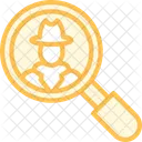 Inspector Telescopio Lupa Icono