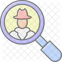 Inspector Telescopio Lupa Icono