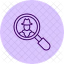 Inspector Telescopio Lupa Icono