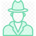 Inspector Sombrero Profesion Icono