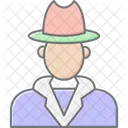 Inspector Sombrero Profesion Icono