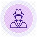 Inspector Sombrero Profesion Icono