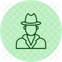 Inspector Sombrero Profesion Icono