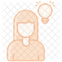 Inspirierende Frau Symbol