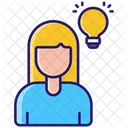 Inspirierende Frau Symbol