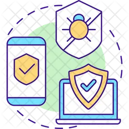 Install antivirus software Icon - Download in Colored Outline Style