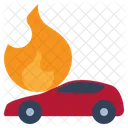 Insurance Car Fire Icon