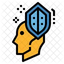 Shield Head Brain Icon