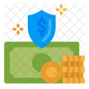 Money Insurance Bag Shield Protection Icon