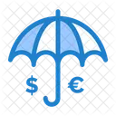 Insurance Umbrella Dollar Icon