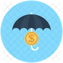 Insurance Umbrella Dollar Icon