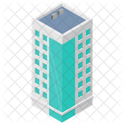 Insurance Building Icon - Download in Isometric Style