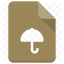 Insurance File Umbrella Icon