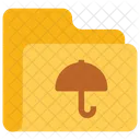 Insurance Folder Umbrella Icon