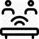 Integracao De Duas Pessoas Com Wifi Ícone