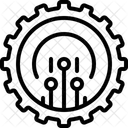 Integration Unification Coalescence Integral Digital Tech Gearwheel Circuit Processing Setting Icon