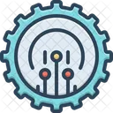 Integration Unification Coalescence Integral Digital Tech Gearwheel Circuit Processing Setting Icon