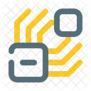 Integration Mikrochip Verbindung Symbol