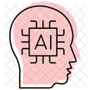 Inteligencia Artificial Cor Sombra Icone Thinline Ícone
