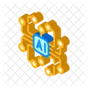 Inteligencia Artificial Esquema Icono