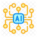 Inteligencia Artificial Esquema Icono